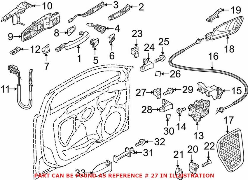 Audi Door Hinge 8X4833406B